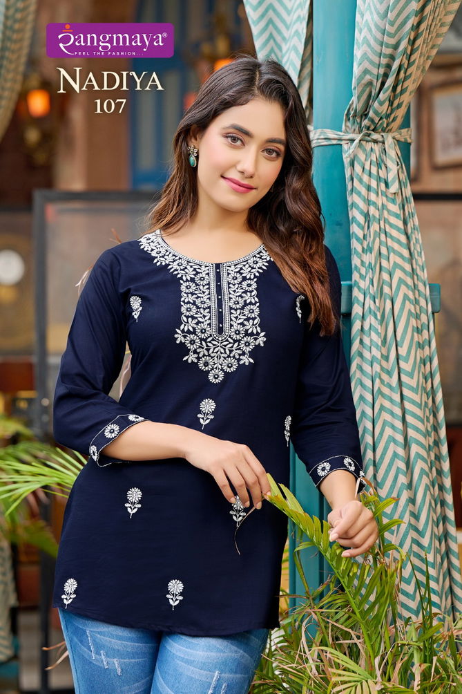 Nadiya By Rangmaya Embroidery Fancy Western Ladies Tops Manufacturers
